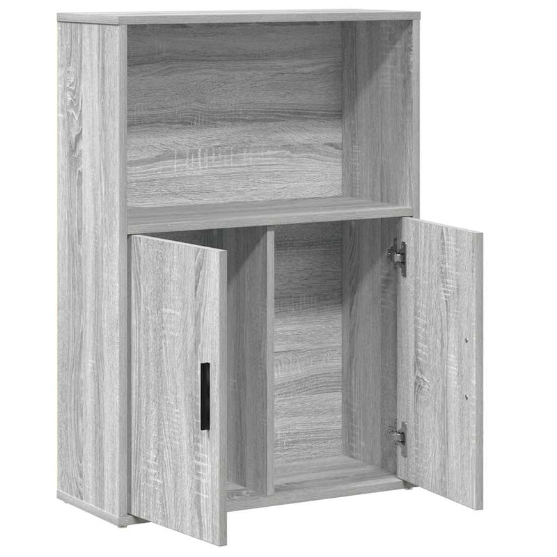 vidaXL szürke sonoma színű szerelt fa könyvespolc 60x24x85 cm