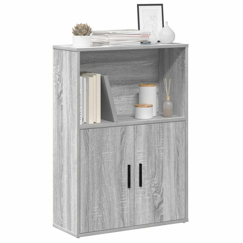 vidaXL szürke sonoma színű szerelt fa könyvespolc 60x24x85 cm