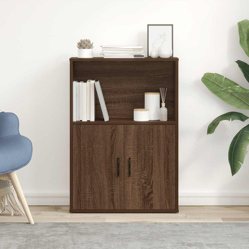 vidaXL barna tölgy színű szerelt fa könyvszekrény 60x24x85 cm