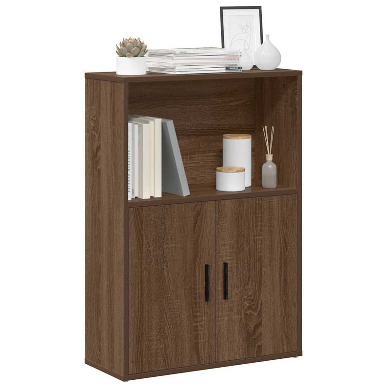 vidaXL barna tölgy színű szerelt fa könyvszekrény 60x24x85 cm