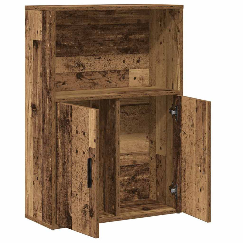 vidaXL antik fa színű szerelt fa könyvespolc 60x24x85 cm