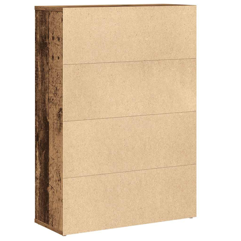 vidaXL antik fa színű szerelt fa könyvespolc 60x24x85 cm