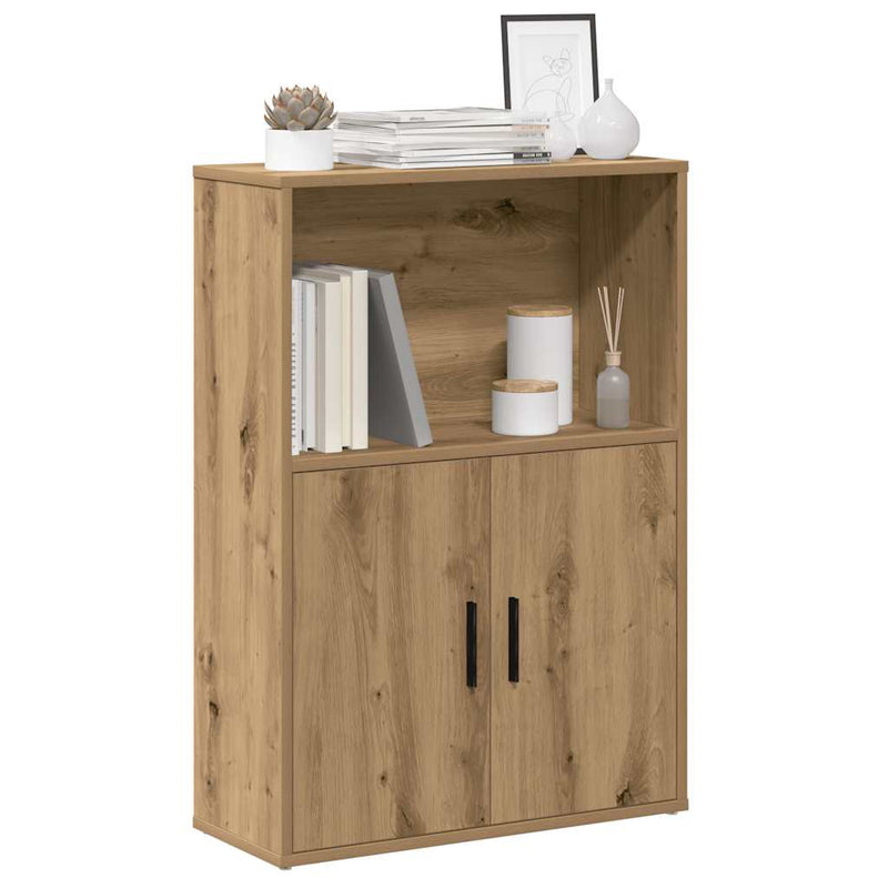 vidaXL kézműves tölgy színű szerelt fa könyvespolc 60x24x85 cm