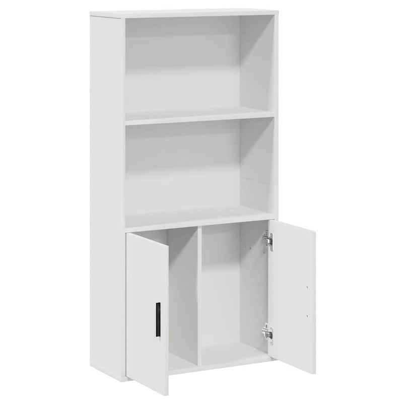 vidaXL fehér szerelt fa könyvespolc 60x24x120 cm
