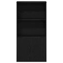 vidaXL Könyvespolc fekete tölgy 60x24x120 cm gépesített fa