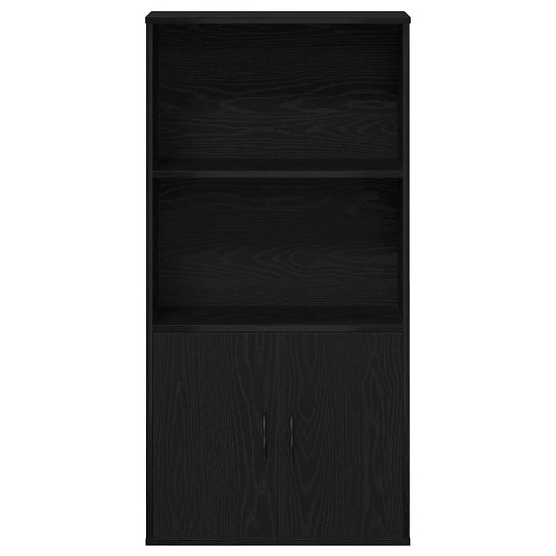 vidaXL Könyvespolc fekete tölgy 60x24x120 cm gépesített fa