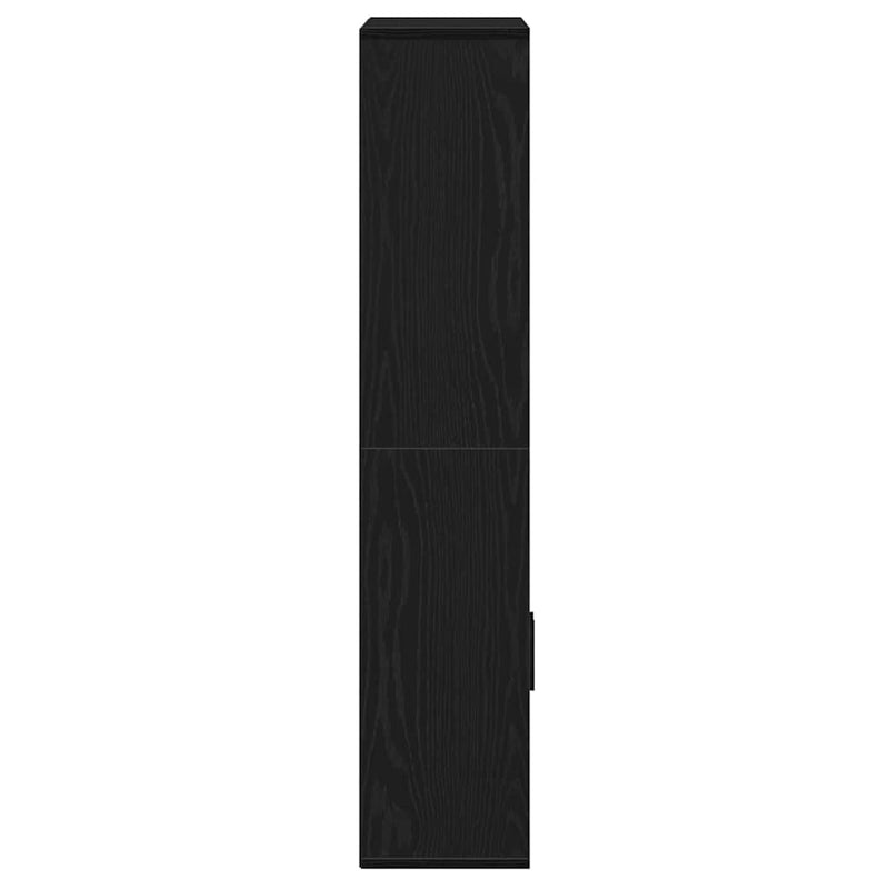 vidaXL Könyvespolc fekete tölgy 60x24x120 cm gépesített fa