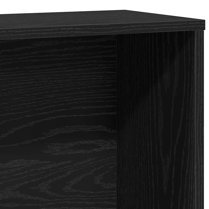 vidaXL Könyvespolc fekete tölgy 60x24x120 cm gépesített fa