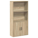 vidaXL sonoma tölgy színű szerelt fa könyvszekrény 60x24x120 cm