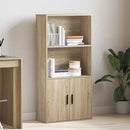vidaXL sonoma tölgy színű szerelt fa könyvszekrény 60x24x120 cm
