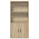 vidaXL sonoma tölgy színű szerelt fa könyvszekrény 60x24x120 cm