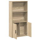 vidaXL sonoma tölgy színű szerelt fa könyvszekrény 60x24x120 cm