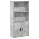 vidaXL betonszürke szerelt fa könyvespolc 60x24x120 cm