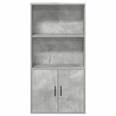 vidaXL betonszürke szerelt fa könyvespolc 60x24x120 cm