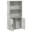vidaXL betonszürke szerelt fa könyvespolc 60x24x120 cm