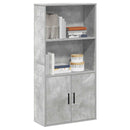 vidaXL betonszürke szerelt fa könyvespolc 60x24x120 cm