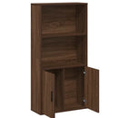 vidaXL barna tölgy színű szerelt fa könyvespolc 60x24x120 cm