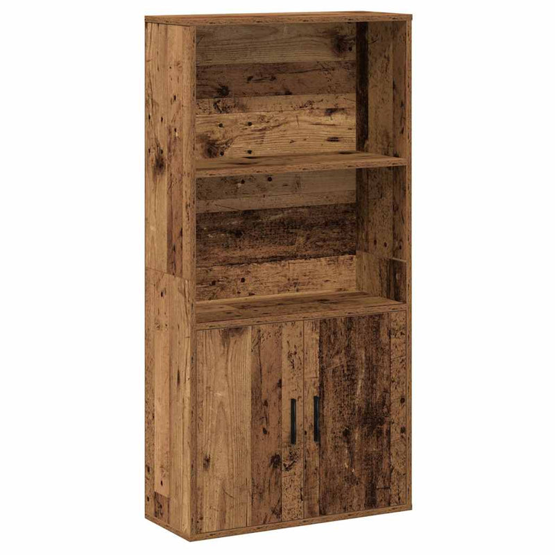 vidaXL antik fa színű szerelt fa könyvespolc 60x24x120 cm