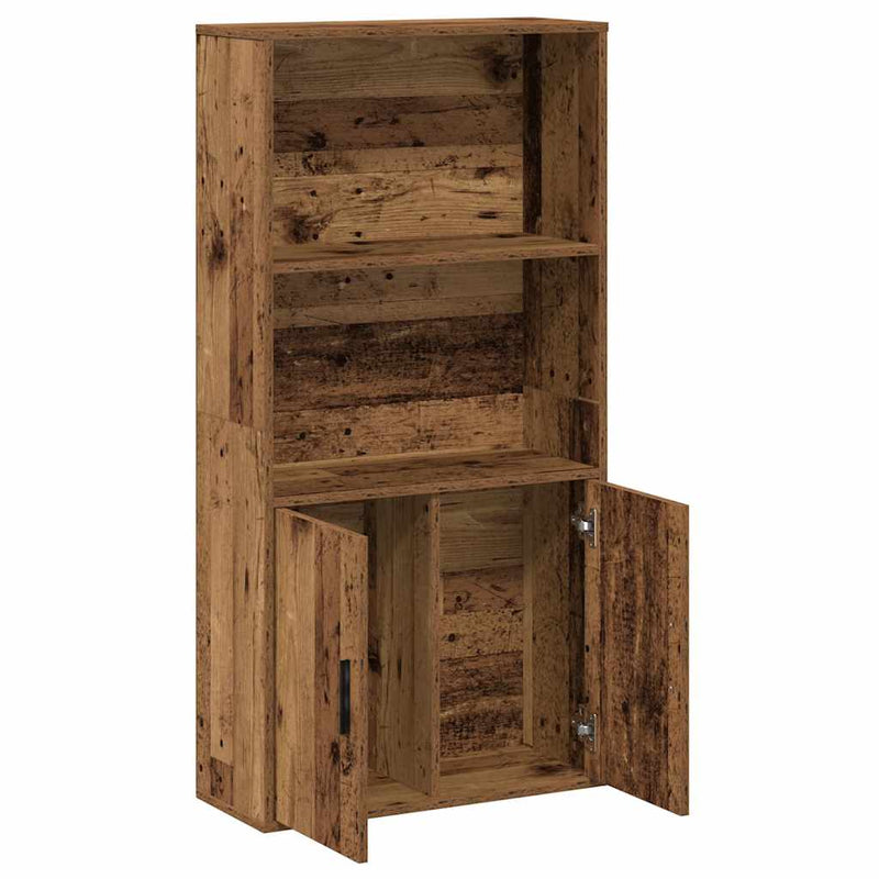 vidaXL antik fa színű szerelt fa könyvespolc 60x24x120 cm