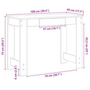 vidaXL betonszürke forgácslap íróasztal 100x45x75 cm