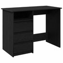 vidaXL fekete szerelt fa íróasztal 102x50x75 cm