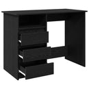 vidaXL fekete szerelt fa íróasztal 102x50x75 cm