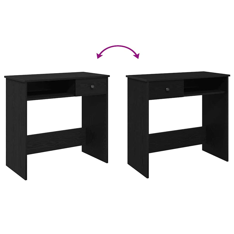vidaXL fekete forgácslap íróasztal 80 x 40 x 75 cm