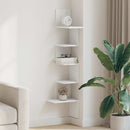 vidaXL fehér forgácslap fali sarokpolc 32x32x127,5 cm