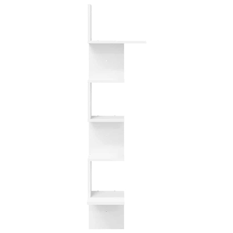 vidaXL fehér forgácslap fali sarokpolc 32x32x127,5 cm