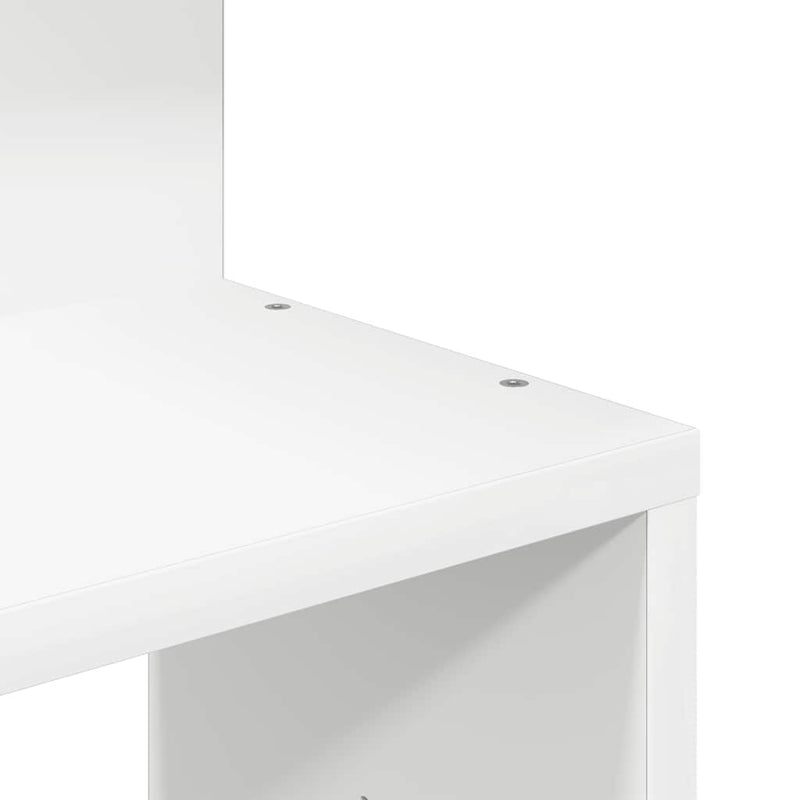 vidaXL fehér forgácslap fali sarokpolc 32x32x127,5 cm