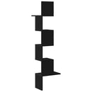 vidaXL fekete forgácslap fali sarokpolc 32x32x127,5 cm