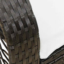 vidaXL fekete polyrattan kerti hintaszék párnákkal