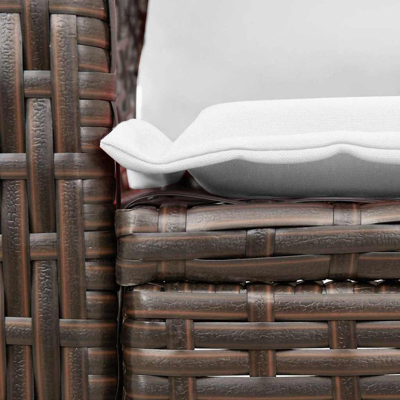 vidaXL barna polyrattan kerti hintaszék párnákkal