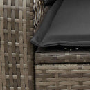 vidaXL szürke polyrattan kerti hintaszék párnával