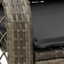 vidaXL szürke polyrattan kerti hintaszék párnával