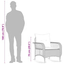 vidaXL szürke polyrattan kerti hintaszék párnával