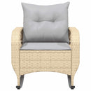 vidaXL bézs polyrattan kerti hintaszék párnákkal