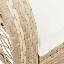 vidaXL bézs polyrattan kerti hintaszék párnákkal