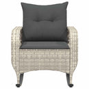 vidaXL szürke polyrattan kerti hintaszék párnákkal