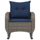 vidaXL szürke polyrattan kerti hintaszék párnával