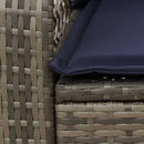 vidaXL szürke polyrattan kerti hintaszék párnával