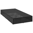 vidaXL szolárium lebegő párnával fekete polirattan