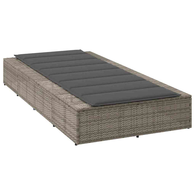 vidaXL szolárium lebegő párnával szürke polirattan