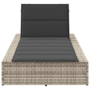 vidaXL szolárium lebegő párnával világosszürke polirattan