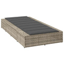 vidaXL szolárium lebegő párnával világosszürke polirattan