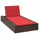 vidaXL szolárium lebegő párnával barna polirattan