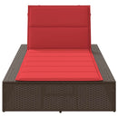 vidaXL szolárium lebegő párnával barna polirattan