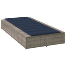 vidaXL szolárium lebegő párnával szürke polirattan