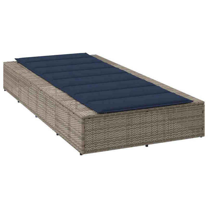 vidaXL szolárium lebegő párnával szürke polirattan