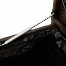 vidaXL barna polyrattan kerti tárolópad párnával